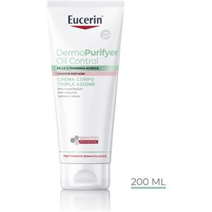 Eucerin DermoPurifyer Crema Corpo Tripla Azione 200 ml - Anti-imperfezioni, Anti-macchie e Idratazione Intensa