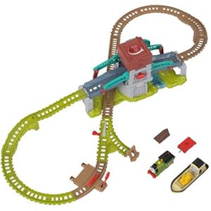 Thomas & Friends - Bulstrode e Ponte direzionabile, playset Pista di 2.4 Metri con Locomotiva Percy Inclusa, Ponte Mobile con Pulsante per attivare i Suonii, 3+ Anni, HYR82