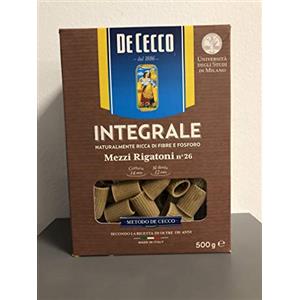 De Cecco Mezzi Rigatoni Integrali De Cecco - Pasta di semola integrale 500g