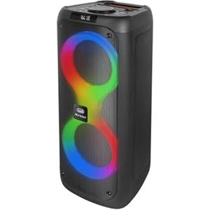 Trevi XFest XF 480 KB Altoparlante Amplificato 35W, Cassa Wireless Portatile con Microfono Dinamico Incluso per Karaoke, Riproduttore MP3 USB/Micro SD card, AUX IN, Ingressi Microfonico, Display LED