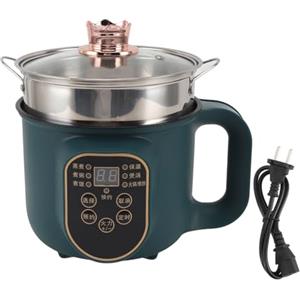 Fabater Cuociriso, Cuociriso Antiaderente Da 1,8 Litri Con Cestello Per La Cottura A Vapore, Multicooker, Prenotazione Intelligente Piccolo Fornello Elettrico Da 600 W, Verde (Spina