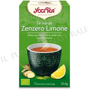 YOGI TEA Tè Verde Zenzero Limone Bio 30,6 g - Infuso Ayurvedico