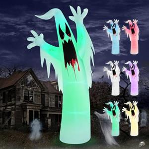 Danxilu Gigante Fantasma Gonfiabile Halloween da 12 Piedi con 6 Luci a LED che Cambiano Colori, Gonfiabili Halloween Esterno per Prato da Giardino Fuori Casa Festa Vacanza