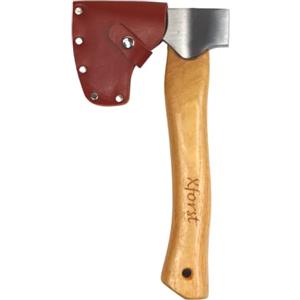 Xforst Ascia Xforst X-AG1, accetta in acciaio al carbonio forgiato. Accetta a mano in legno, con protezione lama in ver. Modello di ascia vichinga.