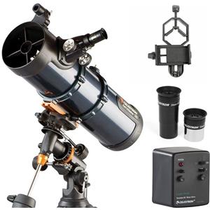 Celestron telescopio equatoriale Astromaster 130EQ-MD 650 (260X) + Motore + Adatt. foto - CE31051 (USATO)