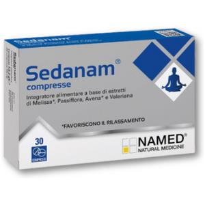 NAMED Sedanam - Integratore Alimentare Rilassante con Passiflora, Avena, Melissa e Valeriana - 30 Compresse