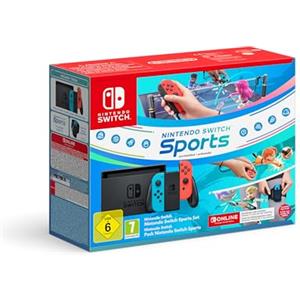 Nintendo Switch (blu neon/rosso neon) con Gioco Switch Sports preinstallato e 12 Mesi Switch Online