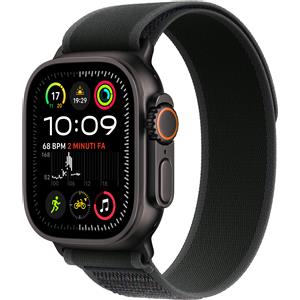 Apple Watch Ultra 2 GPS + Cellular 49mm Cassa Titanio Nero con Nero Trail Loop - S-M