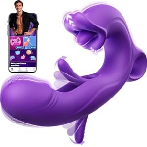Eherson Vibratoreper Donna professionale Sex toys,3 in 1 Vibratore Sexytoysys Battito Vuoto Vibratori Con 7 modalità, Controllo tramite APP Sexy toys Vibratoreper Grandi Vibratore per Donnas Vibratori Rabbit