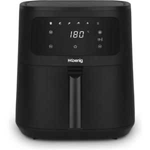 H.Koenig FRY880 - Friggitrice senza olio, capacità 8L, fino a 10 persone, regolabile 80-200°C, 5 modalità di cottura, timer 60min, 6 programmi, touch screen