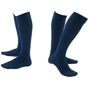 SILCA 2 paia calza gambaletto uomo riposante a compressione graduata media confort 15 mmHg cotone sulla pelle XXL (44/45), blu