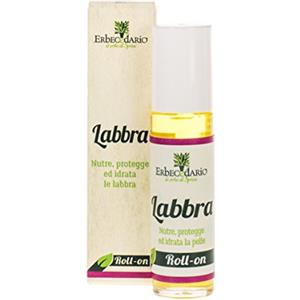 Erbecedario Roll-On Labbra, Olio Idratante con Burrocacao Naturale per Labbra Secche e Screpolate, 10ml