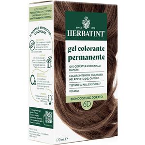 Antica Erboristeria Herbatint Gel Colorante Permanente 6D Biondo Scuro Dorato 170 ml - Senza Ammoniaca, 100% Copertura Capelli Bianchi, per Pelli Sensibili