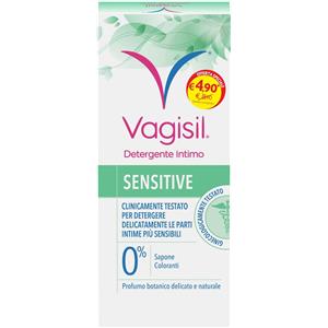 Vagisil Detergente Intimo Sensitive 250ml - Extra Delicato, Senza Sapone e Parabeni, Profumo Botanico Naturale