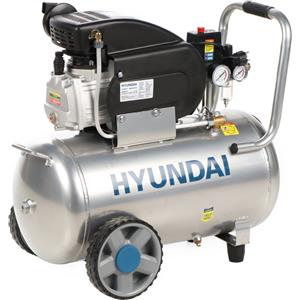 Hyundai Compressore Aria Lubrificato 50L 2HP - Pressione Massima 8bar, Aria Aspirata 188l/min