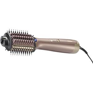 BaByliss AS95E Air Power Volume 2-in-1, Spazzola ad aria ovale, asciugacapelli e Styler, modalità Wet & Dry, asciugatura e styling, 3 temperature, funzione ionica anti-crespo, ceramica, oro