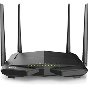 Tenda V12 Modem Router WiFi, Wireless AC1200 Dual Band VDSL/ADSL Router, 300Mbps/2.4GHz and 867Mbps/5GHz, 4 Gigabit Ports, Beamforming Technology, VPN/IPTV/IPv6/WPS Support