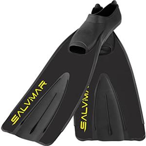 SALVIMAR Training Long, Pinna da Snorkeling Unisex Adulto, Nero, 36/37