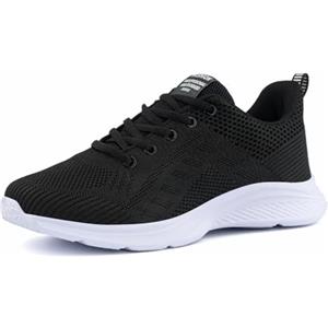 Hitmars Scarpe Running Donna Scarpe da Ginnastica Scarpe da Corsa per Camminare Sneakers Donna Palestra Fitness Cuscino d'Aria 3 Nero 39