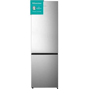 Hisense RB329N4ACE Frigorifero Combinato a libera installazione, Total No frost con ventilazione multiflow, Inox Look, Altezza 180 cm, capacità netta 255 L