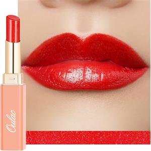 Oulac Rossetto Rosso Idratante e Nutriente, Glossy Lipstick, Labbra Succoso e Lucido, Cura delle Labbra, Idratare le Labbra Secche, Consistenza Morbida, Vegan (S06) Love Fighter