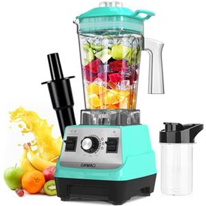 OMMO Professionale Frullatore 1800W, 1.8L Frullatore per Frullati e Smoothie, Tazza da Asporto da 300 ml, Regolazione libera della velocità, Lavabile in lavastoviglie, 24000 giri/min, senza BPA