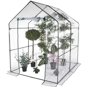 AlmaStore Telo di Ricambio per Serra da Giardino , Balcone, Terrazzo Trasparente | Varie Misure | Per serre con o senza Ripiani, a Casetta (140x140 - H 195 cm)