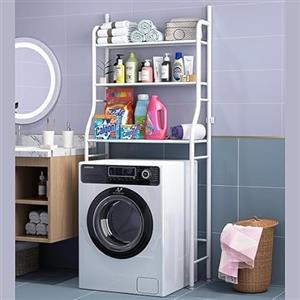 Generico Scaffale da bagno 3 Ripiani salvaspazio mobile sopra lavatrice organizer parete appoggio detersivi bucato mensole bagno