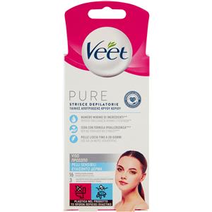 Veet Pure Strisce Depilatorie Viso 16 Strisce