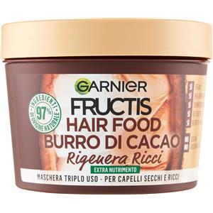 Garnier Fructis Maschera Hair Food Burro di Cacao 390 ml - Rigenerante e Nutriente per Capelli Secchi e Ricci, 97% Ingredienti Naturali