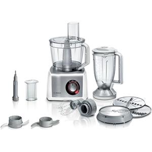 Bosch Elettrodomestici, Robot da Cucina Compatto, MultiTalent 8, 1250 W, Ciotola XXL da 3.9L, Bianco, Acciaio Inox Satinato, MC812S814