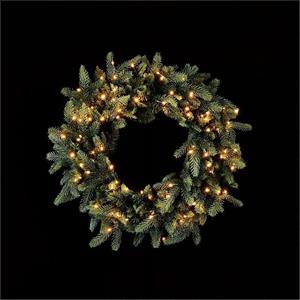 EDG Corona Natalizia Luxury 60 cm Verde con 100 LED Bianco Caldo