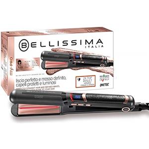 Bellissima Imetec My Pro Creativity Infrared, Piastra per capelli lisci, tecnologia raggi infrarossi, rivestimento in ceramica e cheratina, temperatura regolabile da 130 °C a 230 °C, cavo 1,8 m