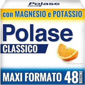 Polase Classico,Magnesio e Potassio,Integratore Alimentare, contro Stanchezza e Fatica Fisica, Caldo, Sali Minerali Organici, Gusto Arancia, 2x24 Bustine