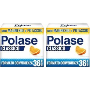 Polase Classico, Magnesio e Potassio,Integratore Alimentare, contro Stanchezza e Fatica Fisica, Caldo, Sali Minerali Organici, Gusto Arancia, 36 Bustine (Confezione da 2)