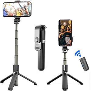 SCRUBY Treppiede professionale Selfie Stick per telefono cellulare Foto Palo rotante Bluetooth Supporto per telecomando Live Broadcast Holder (L03)