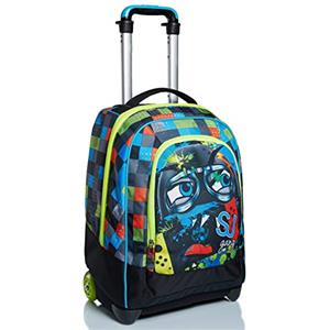 SJ GANG STYLE JAM GANG Big Trolley, Multicolore, Cross-over System, Spallacci uso zaino, Per bambini e ragazzi, Scuola, Viaggi e tempo libero