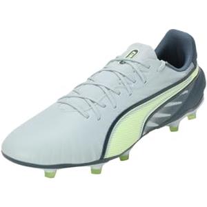 PUMA King Match Fg/AG, Scarpe da Calcio Unisex - Adulto, Puma White Bluemazing Flat Light Gray, 42 EU