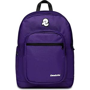 Invicta Zaino Scuola JELEK FANTASY, Viola - Doppio Scomparto - Tasca Porta Pc, Tasca Porta Borraccia, Organizer Interno - Zaino Scuola Ragazzi, e Tempo Libero - Eco Material