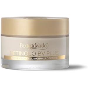 Bottega Verde - Retinolo BV Plus, Crema Viso Antirughe e Antietà, 50 ml, con Pro-Retinolo e Acido Ialuronico, Azione Elasticizzante, Pelli Normali o Secche