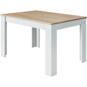 Fores Tavolo allungabile da pranzo rettangolare in legno 140-190x90 cm Kendra Rovere/Bianco