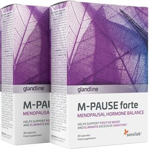 Sensilab Menopausa - Salvia, Vitamina B, Biotina, Zafferano, Calcio, Cromo, Chiodi di Garofano, Pepe Nero - 60 capsule per 60 giorni - Glandline M-Pause Forte, Sensilab