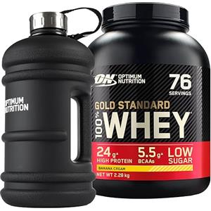 Optimum Nutrition Gold Standard 100% Whey Proteine in Polvere con Aminoacidi Cioccolato alle Nocciole 2,27kg 71 Porzioni + Shaker + Borsone