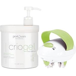 PostQuam - Pack Anticellulite con Massaggiatore Elettrico Anticellulite e Crema Anticellulite Rassodante e Riducente, con Effetto Freddo per Gambe Stanche (1000 ml)