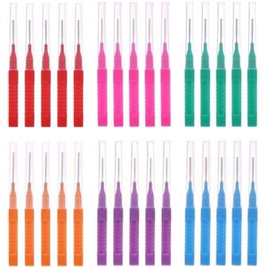 YPYMOD 30 Pezzi Scovolini Interdentali, Scovolino Per Pulizia Denti con Coperchio, Scovolino Interdentale Per L'Igiene Lnterdentale Mantenimento Della Salute Orale (6 Colori)