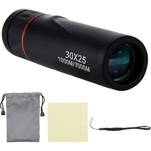 GZQINGYONG Telescopio Monoculare,30 X 25 Mini Cannocchiale Portatile HD Monocolo Professionale Cannocchiale,Visione Notturna a Bassa Luminosità Monoculare per Bird Watching,Caccia,Camping,Escursionismo-Nero