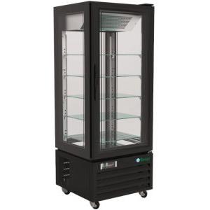 FORCAR-FREDDO G-LDC65LB Vetrina Refrigerata Espositiva Ventilata con 4 Lati in Vetrocamera e Luce Interna a LED