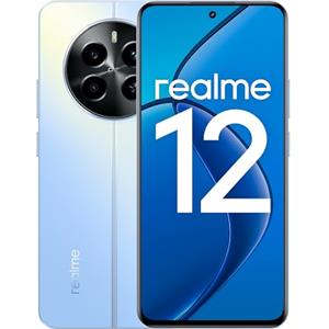 realme smartphone 12 4G 8+256 GB, SUPERVOOC da 67 W, Processore Snapdragon 685, Display AMOLED da 120 Hz, Fotocamera Sony LYT-600 OIS, Batteria di lunga durata da 5.000 mAh, Skyline Blue(no adapter)