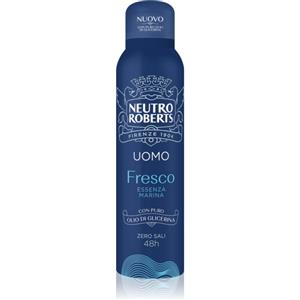 Neutro Roberts Deodorante Spray Uomo Essenza Marina 150 ml - Zero Sali di Alluminio, con Puro Olio di Glicerina, Efficace fino a 48 Ore