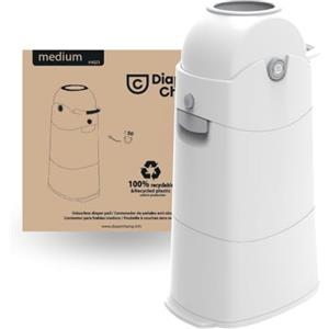 DIAPER CHAMP Classic Medium - Mangiapannolini inodore - Grande capacità fino a 50 pannolini - Usa sacchetti normali - Ideale per diversi bambini nei pannolini, gemelli, asili nido, genitori ospiti